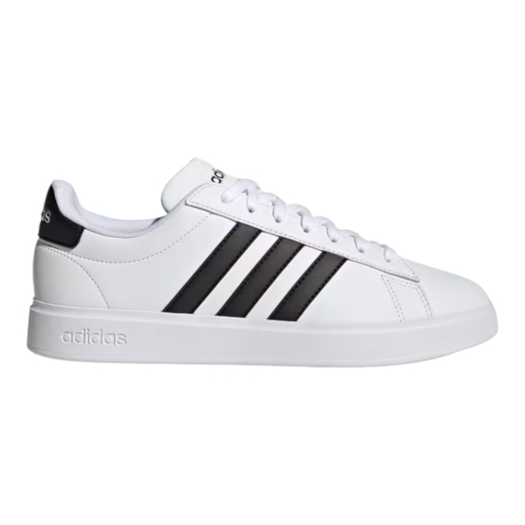 Adidas Grand Court 2.0 White with Black Stripes - Picture 1 of 9